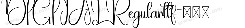 DIGITAL Regularttf字体转换